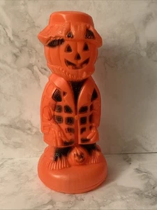 De colección Halloween Bayshore Molde Soplado Espantapájaros Jack O Linterna 13" Mesa Calabaza - Imagen 1 de 6