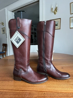 Nuevo W Tag Frye Para Mujer Melissa Tab Alto Redwood Talla 7.5 70110 Marrón MRSP $428 Foto 1 de 4