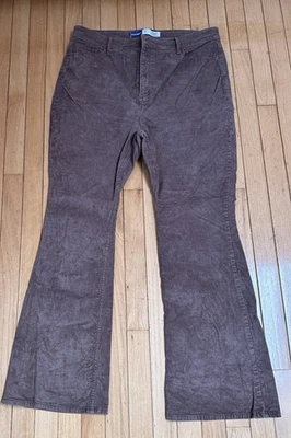 Old Navy Mujer Talla 16 Algodón Pana Marrón Acampanado Pierna Pantalón Foto 1 de 3