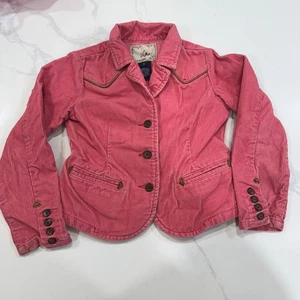 Ralph Lauren Kinder Blazer Jacke Rosa Cord Western Style Größe 5 - Bild 1 von 5