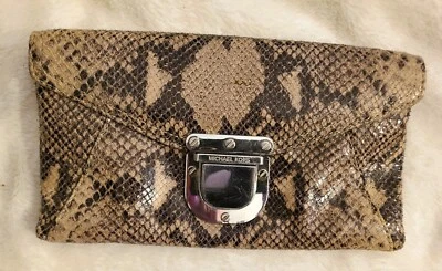 MICHAEL KORS Snakeskin Clutch in Beautiful Condition - Image 1 of 4