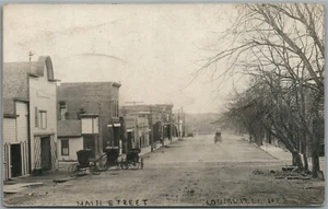 LOUISVILLE NE MAIN STREET ANTIQUE REAL PHOTO POSTCARD RPPC - Picture 1 of 2