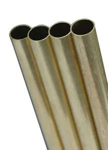 K & S K&S 21/32 in. Dia. x 12 in. L Round Brass Tube 1 pk - Picture 1 of 1
