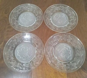 4  Princess House 6" Fantasia Crystal Bread and Butter Plates   - Picture 1 of 4