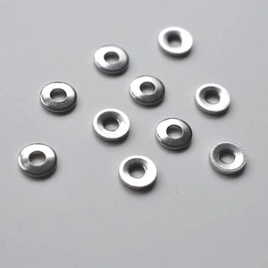 25 St./ Edelstahl Ring-Perlen Slider Abstandhalter Loch bis ca. 3 mm Ø - Bild 1 von 1
