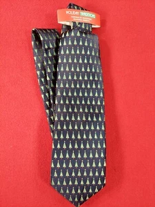 Hallmark Holiday Traditions Weihnachtsbaum Krawatte dunkelblau NEU Krawatte - Bild 1 von 4