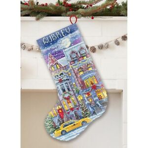 Counted Cross Stitch Kit Christmas Stocking DIY Unprinted canvas