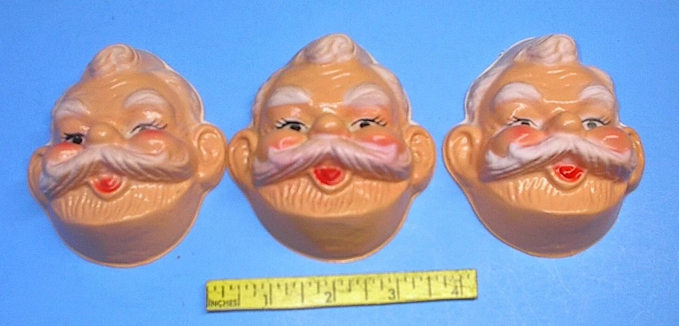 LOTE CERRADO VINTAGE 3 CABEZAS/ROSTROS DE MUÑECA SANTA CELULOIDE 4" NOS TIENDA DE ARTESANÍA # 10 Foto 1 de 1