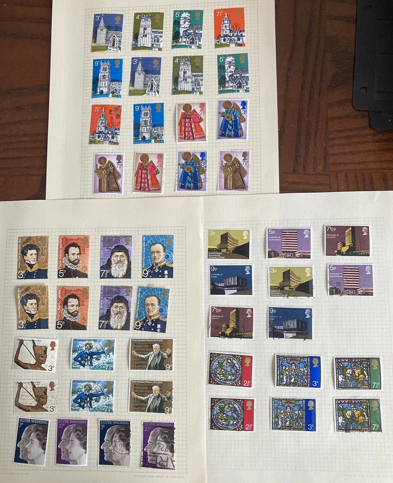 GB 1971/2 sellos 7 como nuevos y 7 usados conjunto total 48 estampillas SG890/908 y 913/7 (lote Z860 Foto 1 de 4