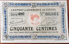 Billet 50 centimes Chambre de commerce de Troyes Aube nécessité 1926 n°00064