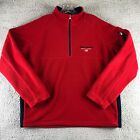 Ralph Lauren Polo Sport 1/4 Zip Fleece Sweater Mens Large Red Flag Outerwear