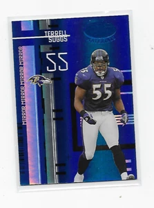 TERRELL SUGGS 2005 LEAF CERTIFIED MATERIALS #12 MIRROR PARALLEL /50 RAVENS - Picture 1 of 2