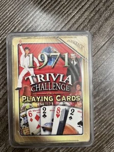 Vintage 1971 Trivia Challenge Playing Cards Sealed Deck Hard Case Flickback - Picture 1 of 4