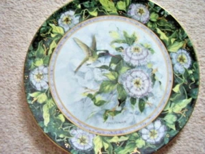 Royal Doulton Franklin Mint England porcelain plate,The White-eared Hummingbird - Picture 1 of 5