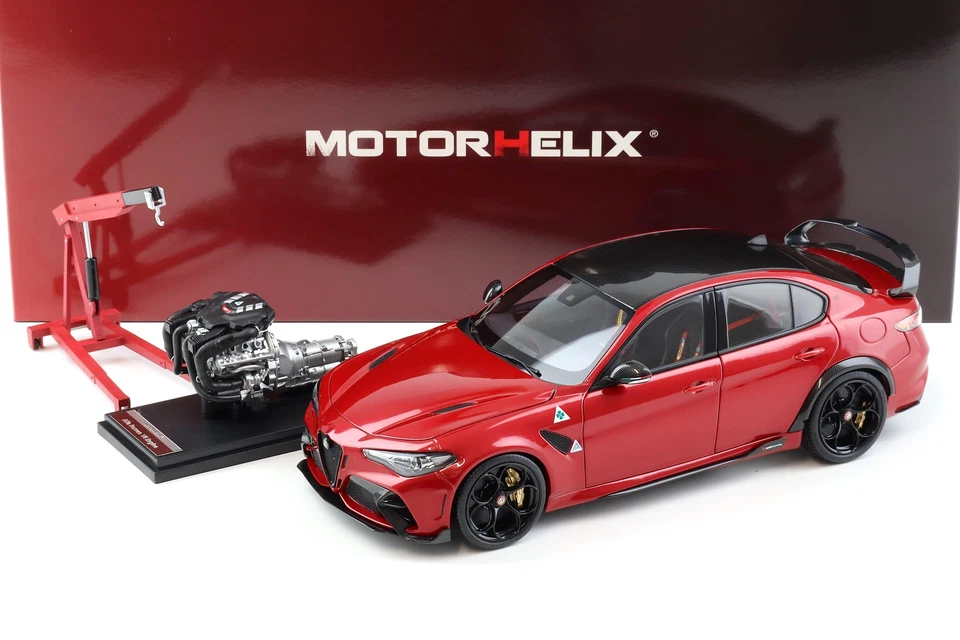 1 18 MOTORHELIX Alfa Romeo Giulia Gtam Rosso Gta Red Motore Die-Cast M89007