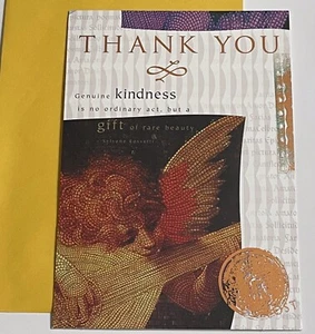 Sunrise Greetings Thank You Card Angel Cherub Genuine Kindness - Picture 1 of 3