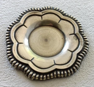 Antique old small tray dish plate sterling silver portuguese - Picture 1 of 6