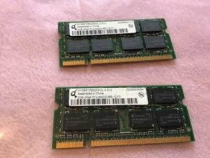 QIMONDA 4GB 2Rx8 PC2-6400S (2X2GB) DDR2 LAPTOP RAM HYS64T256020EDL-2.5C2 - Picture 1 of 2