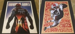 Cleveland Browns Spieltag Poster Lot - 2 Giants Chiefs Denzel Ward Mann des Jahres - Bild 1 von 5