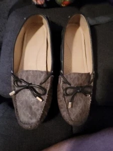 Michael Michael Kors Sutton Moc PVC Almond Toe, Brown/Black, Size 7m - Picture 1 of 5