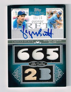 GEORGE BRETT 2006 TOPPS STERLING AUTO 5 PIECE RELIC  # 9/10 SP VERY RARE!! HOF