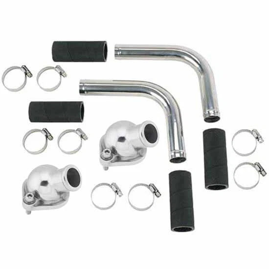 1949-53 Chrome Flathead Radiator Hose Kit & Thermostat Housing - Image 1 of 4