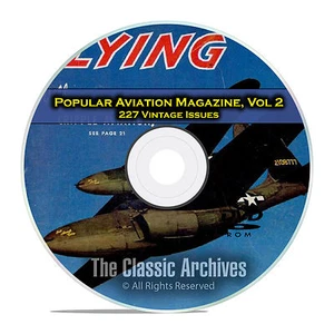 Popular Aviation Magazine, Vol 2, 227 Vintage Flight Issues, 1945-1963, DVD D08 - Picture 1 of 12