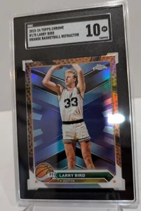Larry Bird #175 2023-2024 Topps cromo naranja refractor de baloncesto SGC GM 10 - Imagen 1 de 2