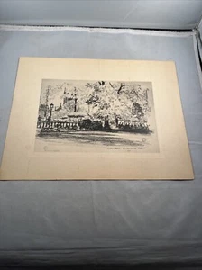 1933 Philadelphia Allen Weary Litografia Edizione di 25 Rara Piazza Renon - Foto 1 di 9