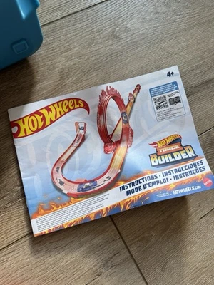 Hot Wheels Toy Car Track Set, Track Builder Playset Flame Stunt Pack with 16 pcs - Image 1 of 4