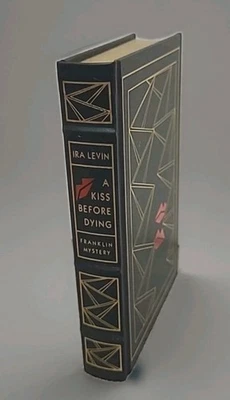 'A Kiss Before Dying' Ira Levin Franklin Library 1989 Leather Collector Mystery  - Image 1 of 4