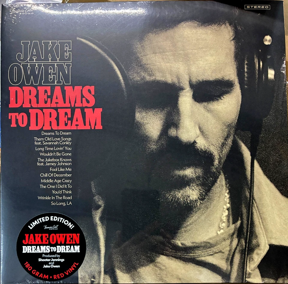JAKE OWEN - Dreams to Dream (Sealed, 180 Gram RED Vinyl, 2025) Limited Edition - Image 1 of 4