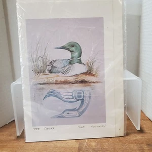 Sue Coleman signierte "The Loon" Kunstkarte indische Interpretationsserie mit Umschlag - Bild 1 von 16