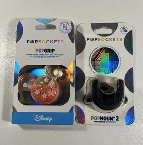 Lot Popsockets - POPGRIP Disney Charm Grip & POPMOUNT 2 Multi Surface Mount - Photo 1 sur 2