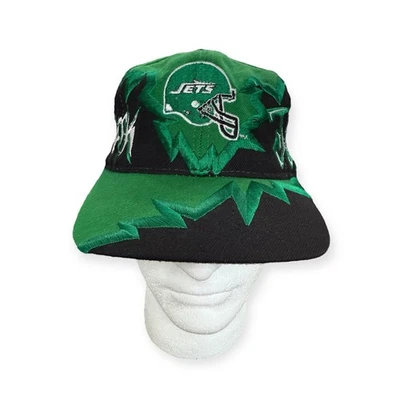 De colección Años 90 New York Jets Onda de Choque Jagged Edge Drew Pearson Gorra Snapback Sombrero Foto 1 de 4
