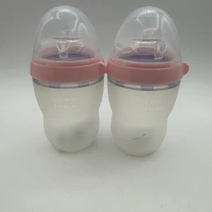 Comotomo Silicone Bottle 8-Oz (2 Pack)- Pink - Picture 1 of 3
