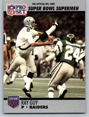 1990-91 Pro Set Super Bowl XXV Silver Anniversary #116 Ray Guy - Image 1 of 2