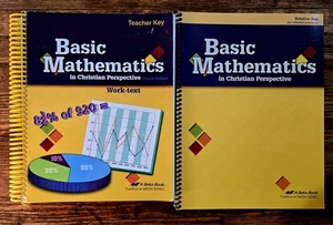 Abeka books 7th Grade 7 Basic Math Teacher Key, Solution key Mathematics FB566 - Picture 1 of 3