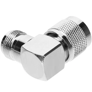 Adaptateur coude angle droit mâle vers femelle connecteur antenne - Photo 1/12