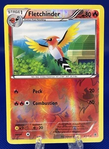 Pokémon TCG Fletchinder XY Phantom Forces 9/119 Reverse Holo English 2014 LP - Picture 1 of 2