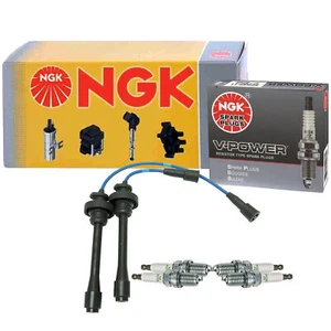 NGK Wire & 4 V-Power Spark Plugs Kit For Dodge Stratus SE SXT 2.4 L4 2001-2005 - Picture 1 of 1