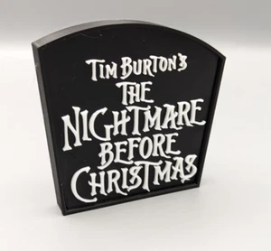 Fan Art - Nightmare Before Christmas (tombstone) - 100mm tall - 3D Printed logo* - Picture 1 of 1