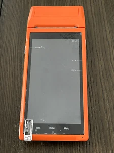 AS IS UNTESTED UNIT ONLY Q2S+SCAN Wireless Data POS System Orange No Power Cord - Picture 1 of 3