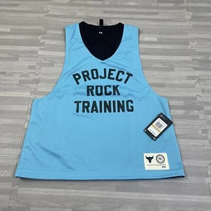 Under Armour Project Rock Damen-Tanktop wendbar Fitnessstudio Penny Mesh S blau 55 $ - Bild 1 von 8