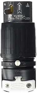 Hubbell CS6365C Locking Plug, 50 Amp, 125/250V, 3 Pole and 4 Wire - Picture 1 of 12