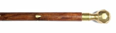 Wooden Craft Walking Stick With Antique Design Mini Brass walking Cane Gifts  - Image 1 of 4