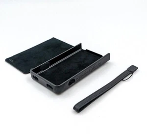 New SONY Official Leather Skin Flip Case CKL-NWZX700 for Walkman NW-ZX707 Black - Picture 1 of 8