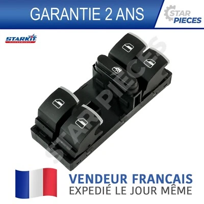 COMMANDE BOUTON LEVE VITRE AVG CHROME VW TIGUAN 2007-2018 5K4959857 5ND959857 - Photo 1/4