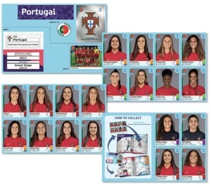 Panini UEFA EURO 2022 WOMEN'S PORTUGAL TEAM UPDATE SET STICKERS - Picture 1 of 4