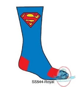 DC Mens Pair of Athletic Crew Socks Superman Red/Blue SS544 - Picture 1 of 1